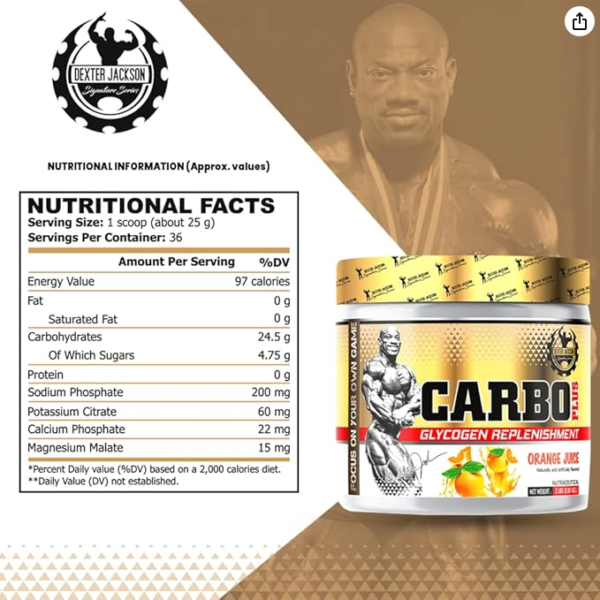 DEXTER JACKSON GOLD CARBO PLUS 2LBS ORANGE JUICE - Image 2
