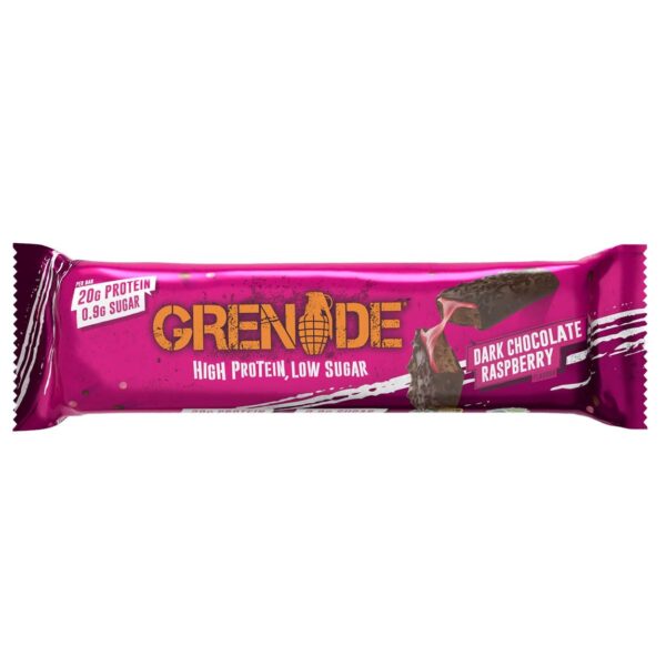 GRENADE BAR DARK CHOC RASP