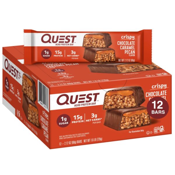 QUEST BAR CRISPY CHOC CARAMEL PECAN