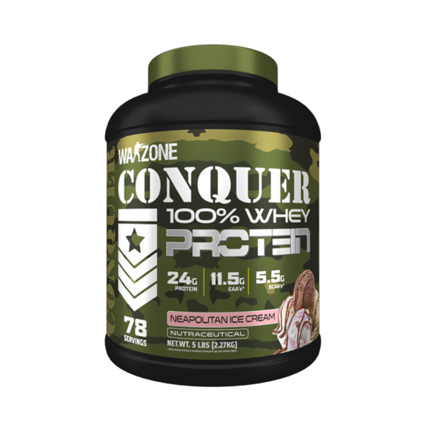 WARZONE CONQUER WHEY PROT NEAPOLITAN ICE CREAM